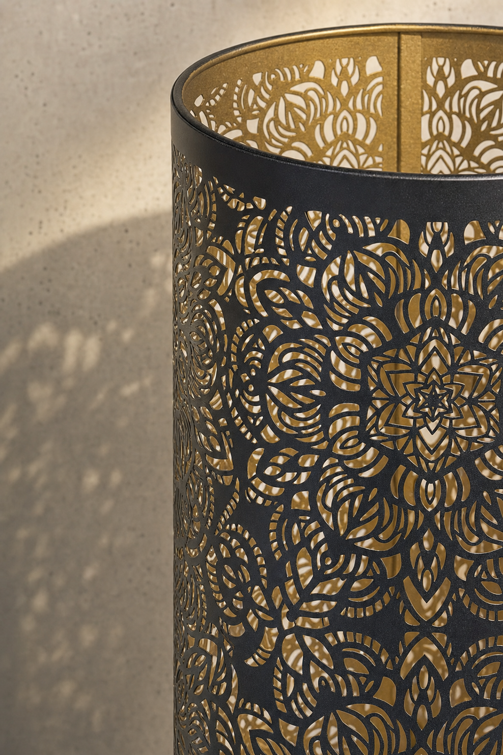 Abat-Jour Lampe de Chevet en Métal Vintage Cylindrique – Vela Nacre