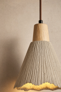 Abat-Jour Suspension en Ciment Design Beige – Siena Halo