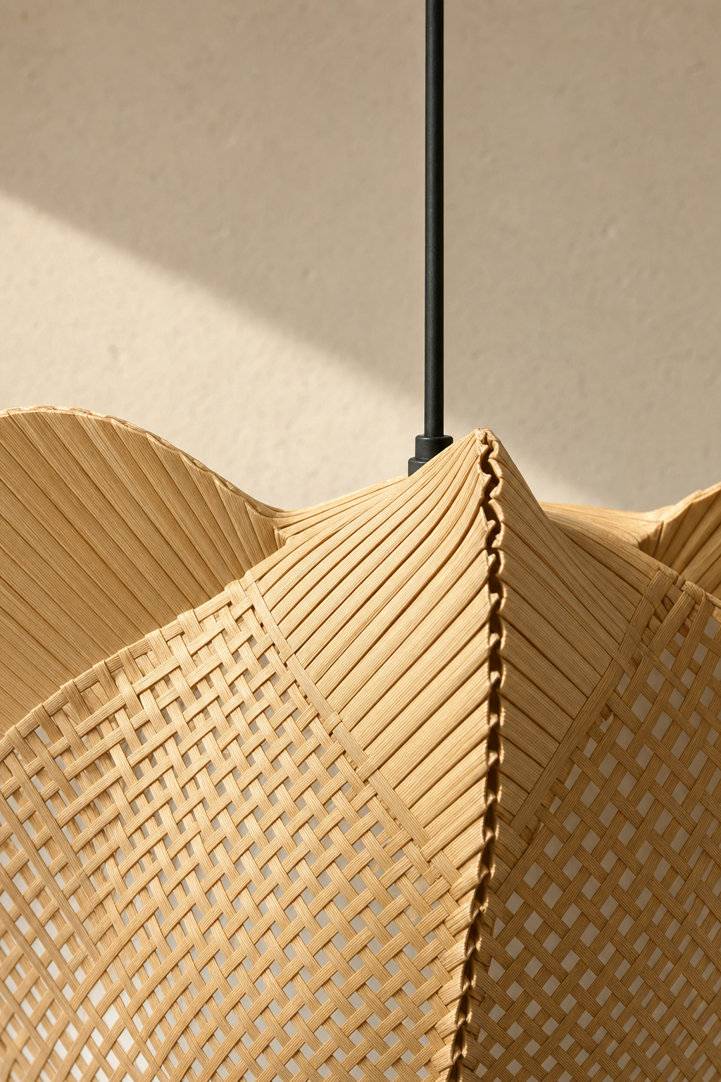 Abat-Jour Suspension en Bois Vintage – Kaia Lune