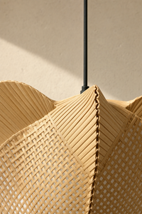Abat-Jour Suspension en Bois Vintage – Kaia Lune