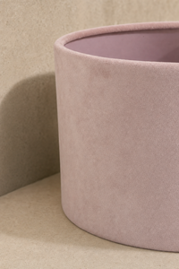 Abat-Jour Lampe de Chevet en Tissu Design Rose Ovale – Zena Nacre