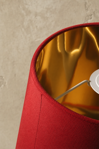 Abat-Jour Lampe de Chevet en Tissu Conique Rouge – Lena Rubi