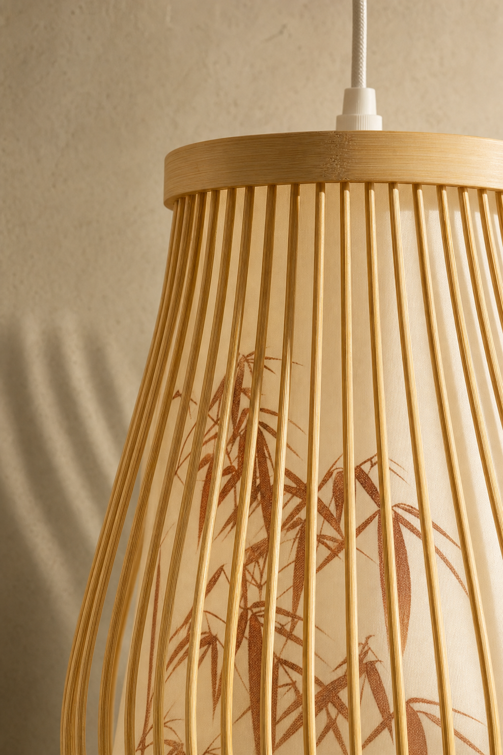 Abat-Jour Suspension en Bambou Japonais – Alya Nacre