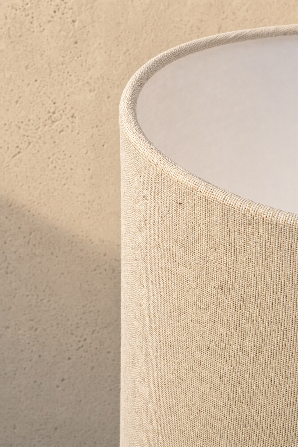Abat-Jour Lampe de Chevet en Lin Vintage Cylindrique – Nilo Terra