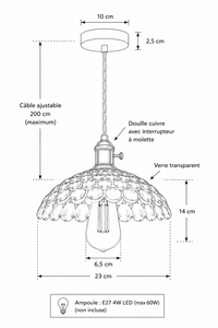 Abat-Jour Suspension Design Nordique – Elio Terra