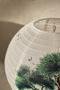 Abat-Jour Suspension en Papier Japonais Rond – Kaia Terra