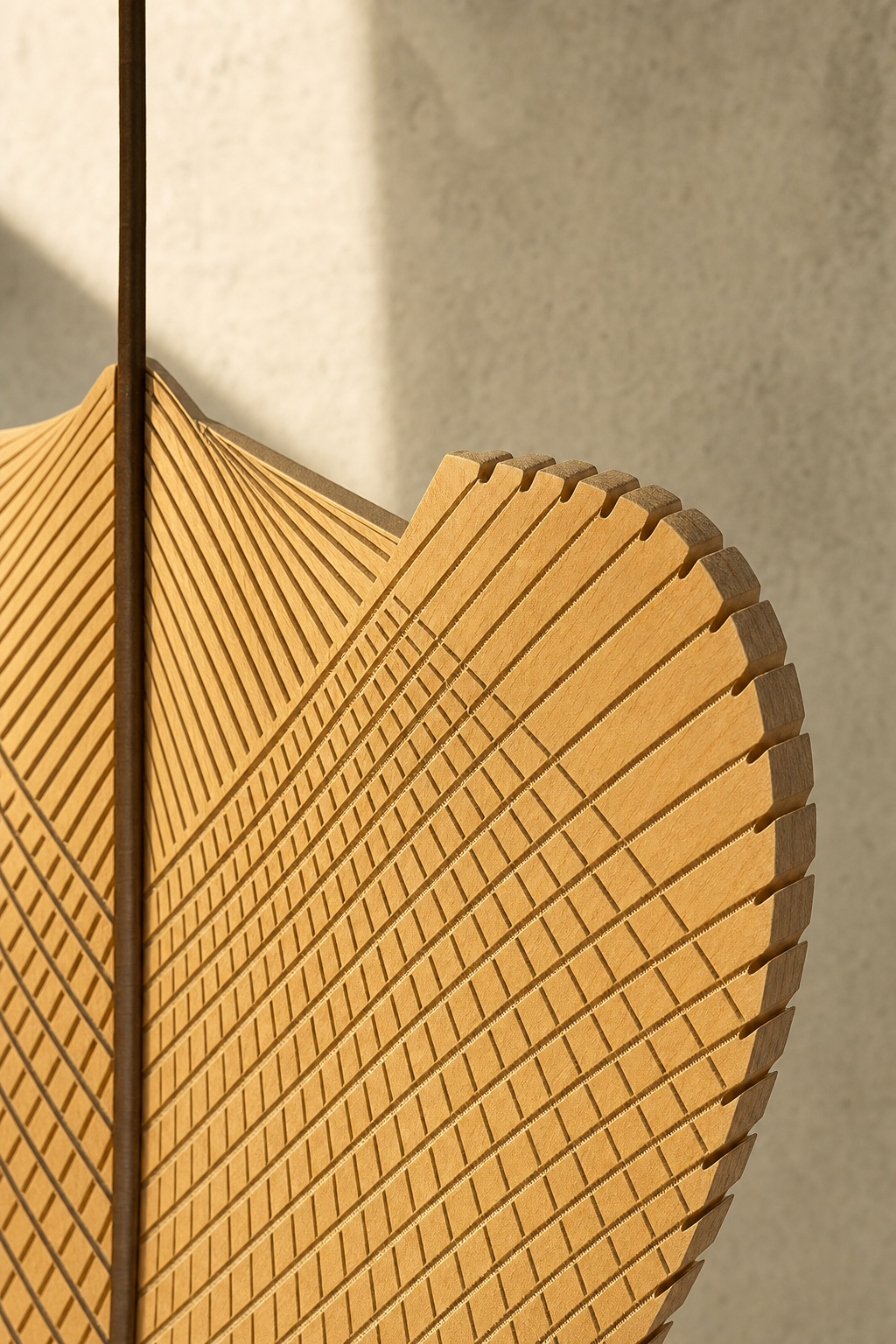 Abat-Jour Suspension en Bois Vintage – Alba Éclat