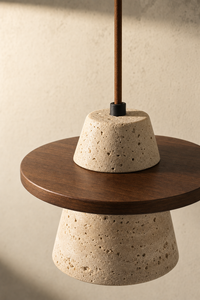 Abat-Jour Suspension en Travertin Design – Alya Terra