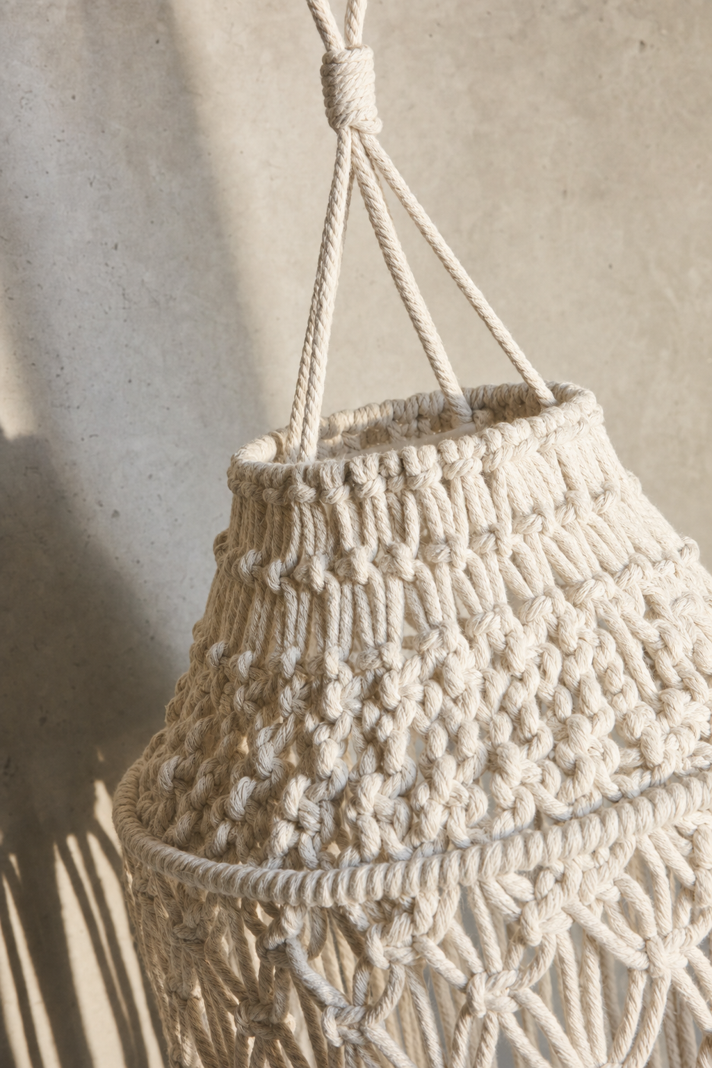Abat-Jour en Macramé Bohème – Alya Aube