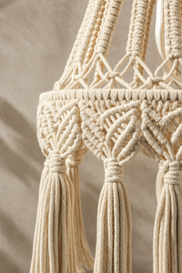 Abat-Jour Suspension en Macramé Bohème – Noma Halo