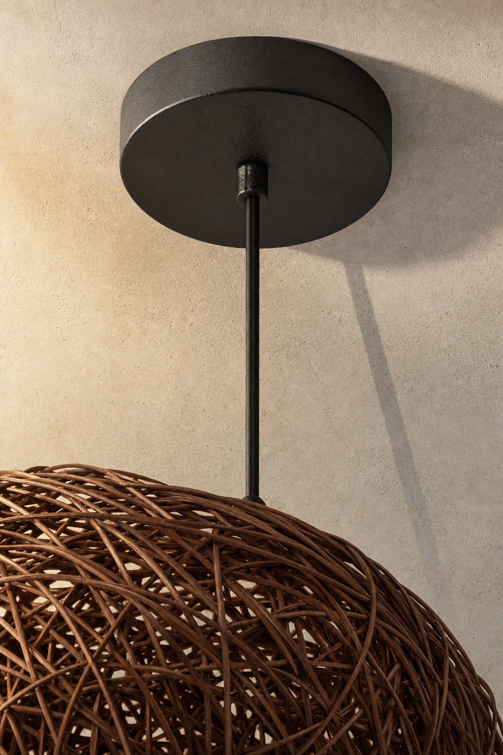 Abat-Jour Suspension en Rotin Design – Neria Aube