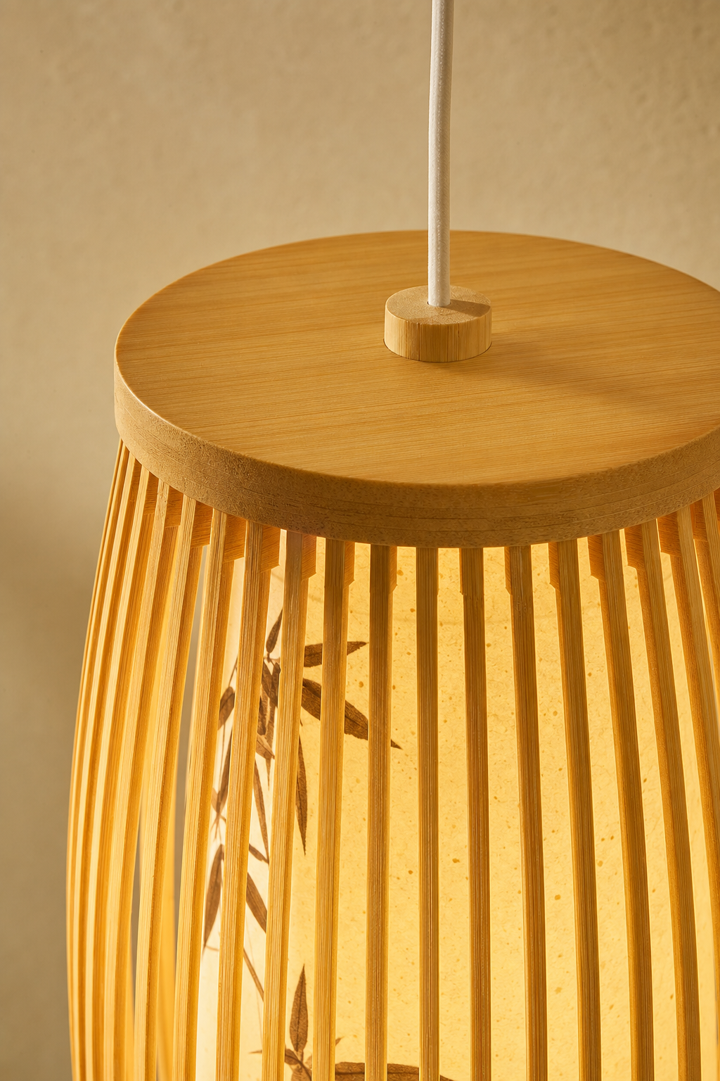 Abat-Jour Suspension en Bambou Japonais – Alya Lune