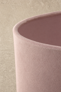 Abat-Jour Lampe de Chevet en Tissu Design Rose Ovale – Zena Nacre