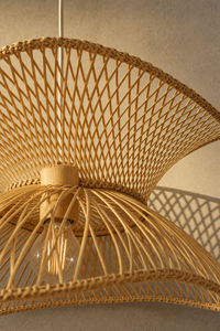 Abat-Jour Suspension en Rotin Design – Eira Lune