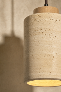Abat-Jour Suspension en Travertin Wabi-Sabi – Yuna Aube