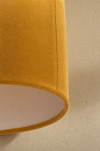 Abat-Jour Lampe de Chevet en Tissu Jaune Ovale – Zena Terra