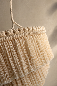 Abat-Jour Suspension en Macramé Bohème – Talia Sable