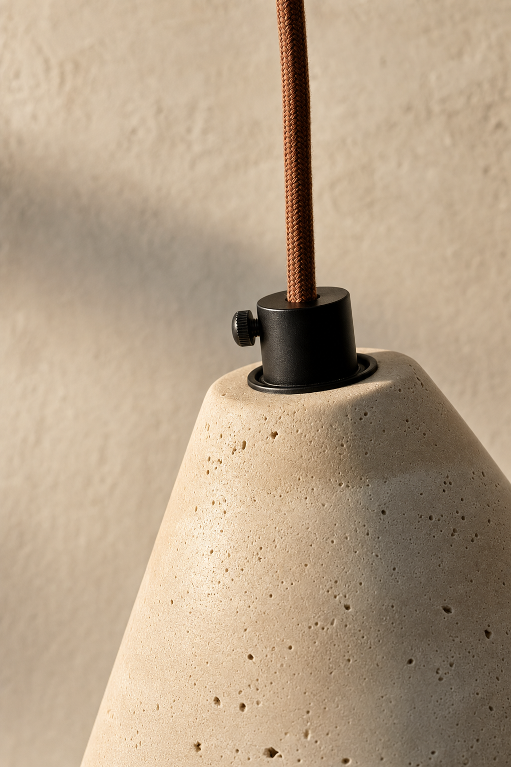 Abat-Jour Suspension en Travertin Design Nordique – Eira Éclat