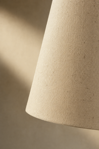 Abat-Jour Lampe de Chevet en Tissu Design Beige Conique – Zena Muse