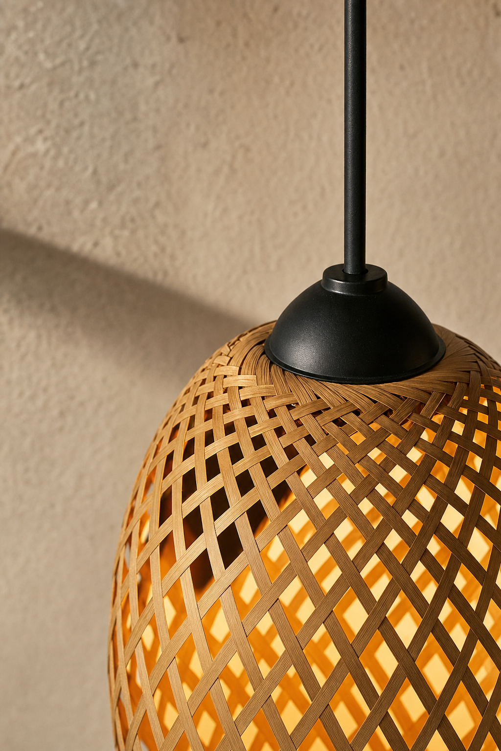 Abat-Jour Suspension en Rotin Design – Alba Terra