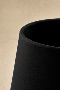 Abat-Jour Lampe sur Pied en Tissu Petit Noir Conique – Zena Lune