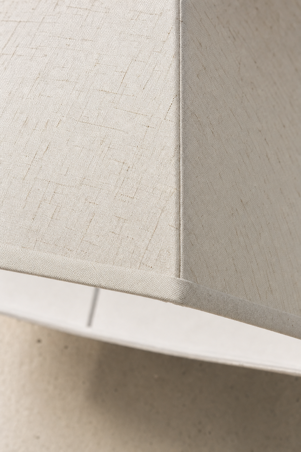 Abat-Jour Lampe de Chevet en Tissu Design Blanc – Lena Terra