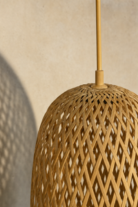 Abat-Jour Suspension en Rotin Design – Alba Nacre