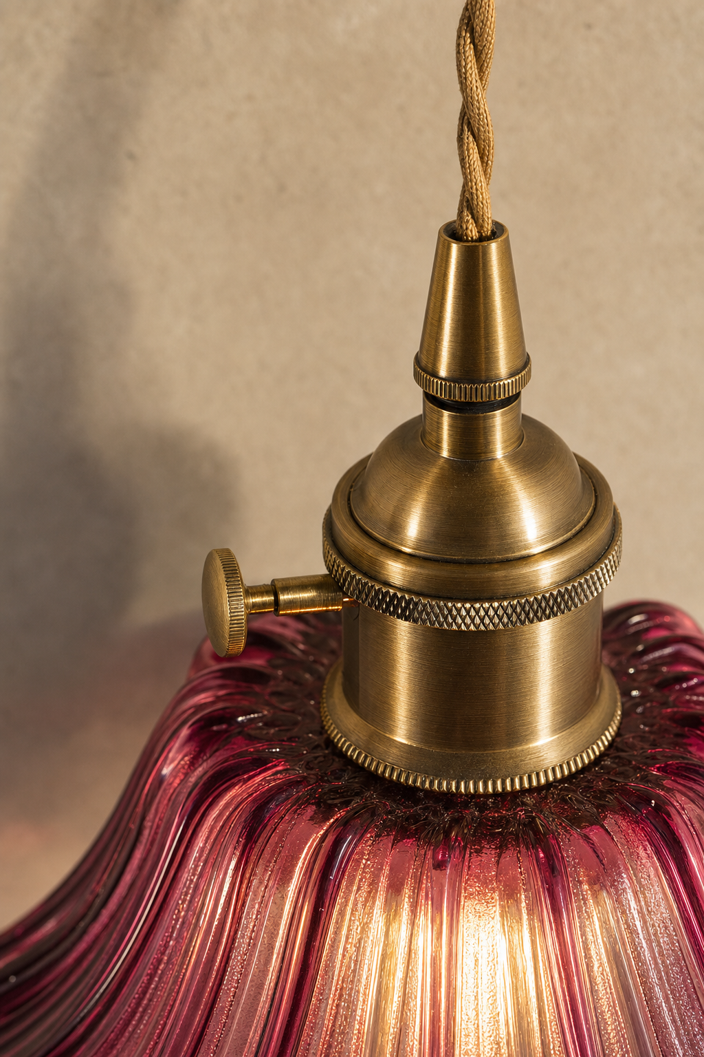 Abat-Jour Suspension en Verre Vintage – Milo Terra