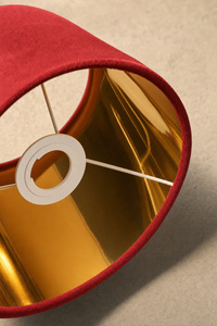 Abat-Jour Lampe de Chevet en Tissu Conique Rouge – Lena Rubi