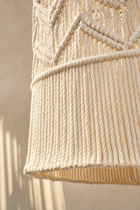 Abat-Jour Suspension en Macramé Bohème – Noma Sable