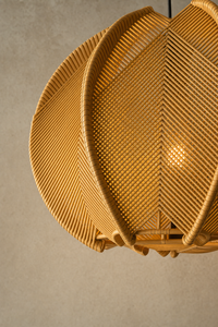 Abat-Jour Suspension en Bois Vintage – Kaia Sable