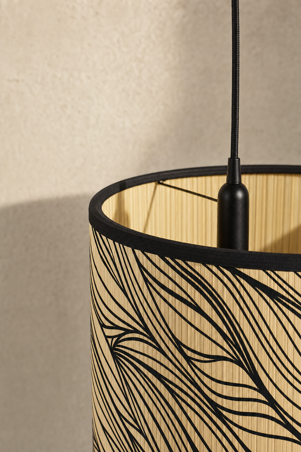 Abat-jour Tambour en bambou - Nara Sable
