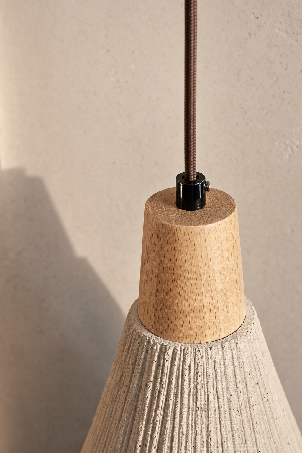 Abat-Jour Suspension en Ciment Design Beige – Siena Halo