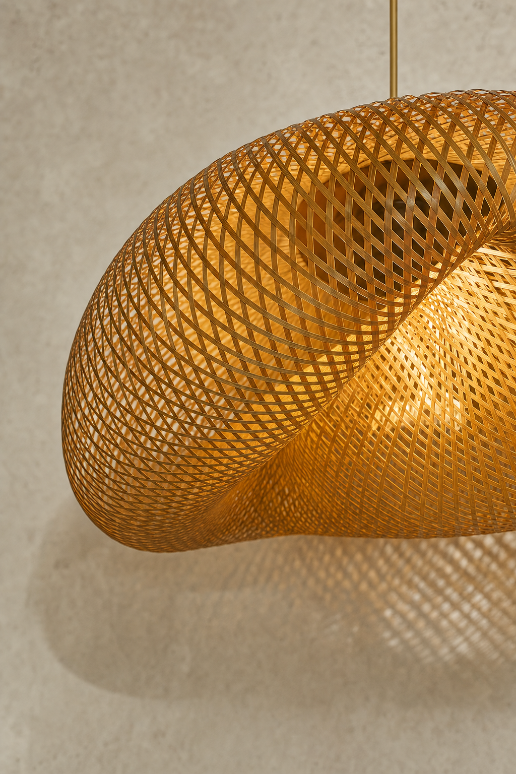 Abat-Jour Suspension en Rotin Design – Alba Halo