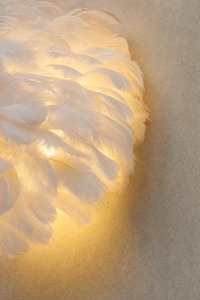 Abat-Jour Applique Murale en Plumes Original Blanc – Nilo Rive