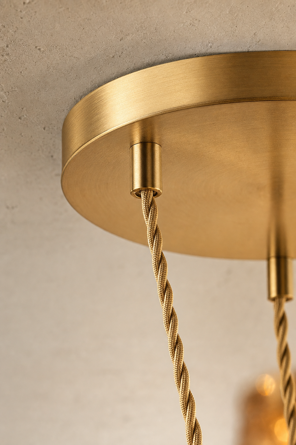 Abat-Jour Suspension en Verre Vintage Doré – Oria Rive