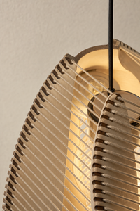 Abat-Jour Suspension en Bois Vintage – Kaia Nacre