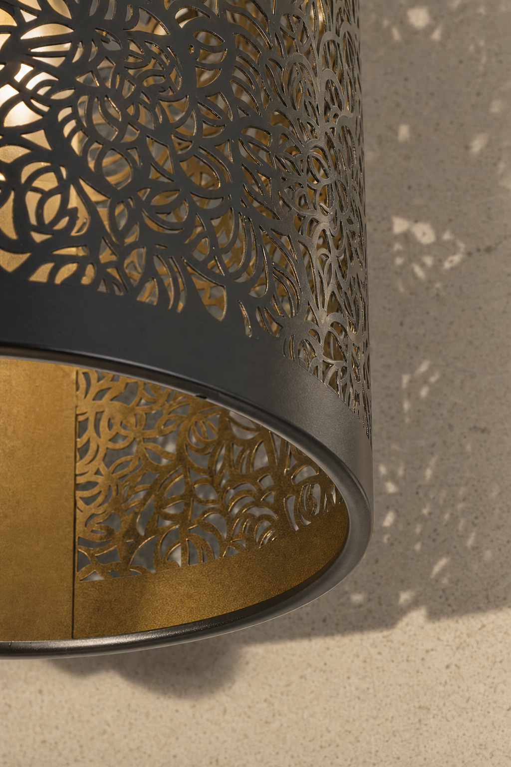 Abat-Jour Lampe de Chevet en Métal Vintage Cylindrique – Vela Aube