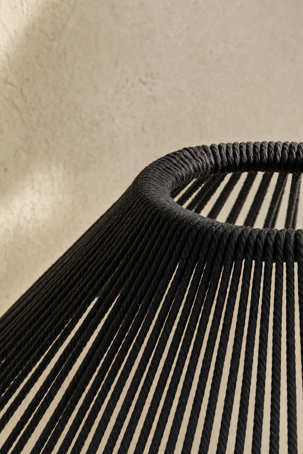 Abat-Jour Suspension en Corde Vintage Noir – Nilo Sable