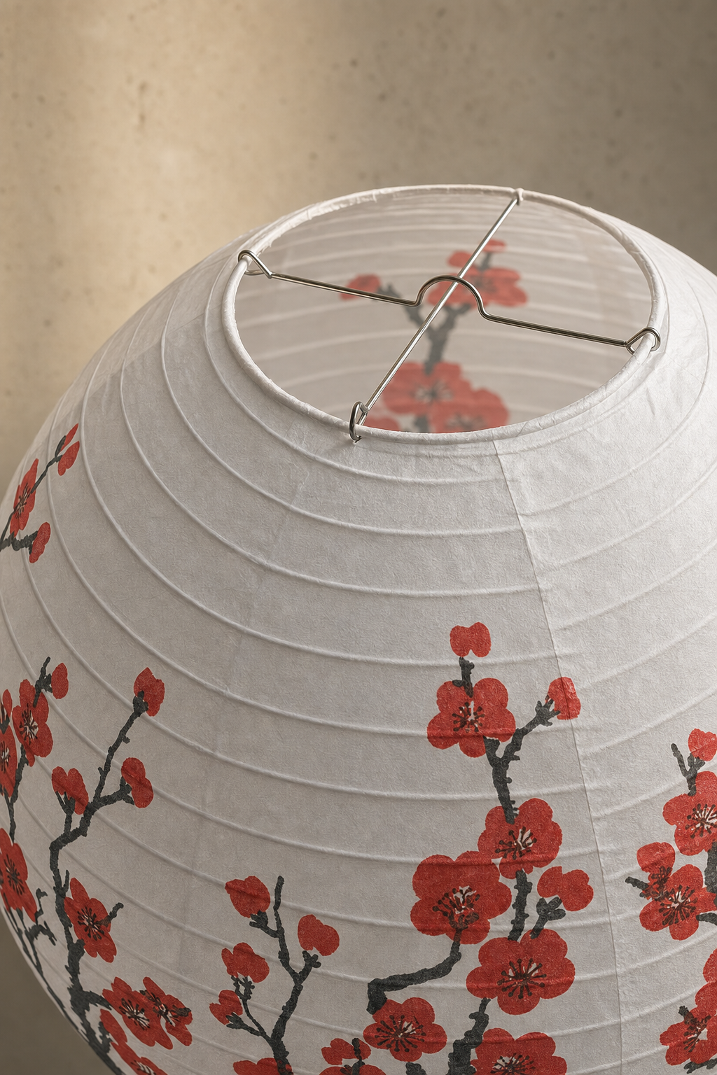 Abat-Jour Suspension en Papier Japonais Rond – Kaia Aube