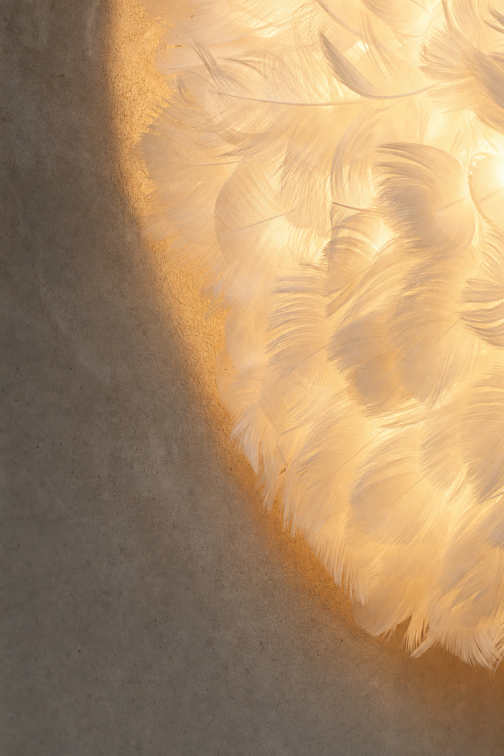 Abat-Jour Applique Murale en Plumes Original Blanc – Nilo Nova