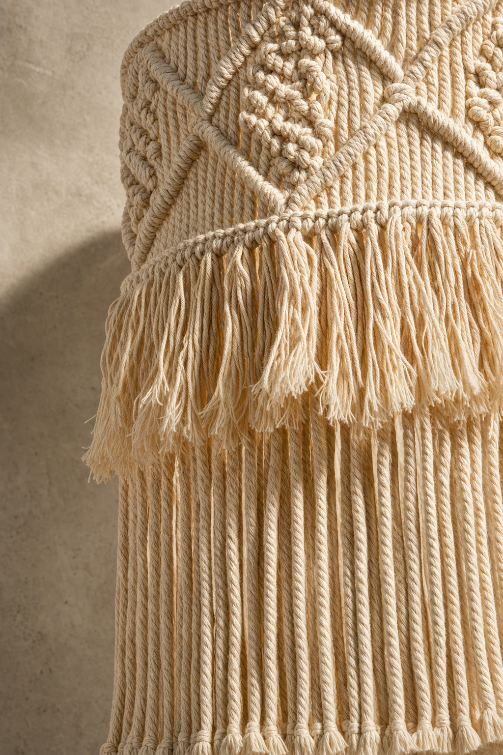 Abat-Jour Suspension en Macramé Bohème – Noma Terra