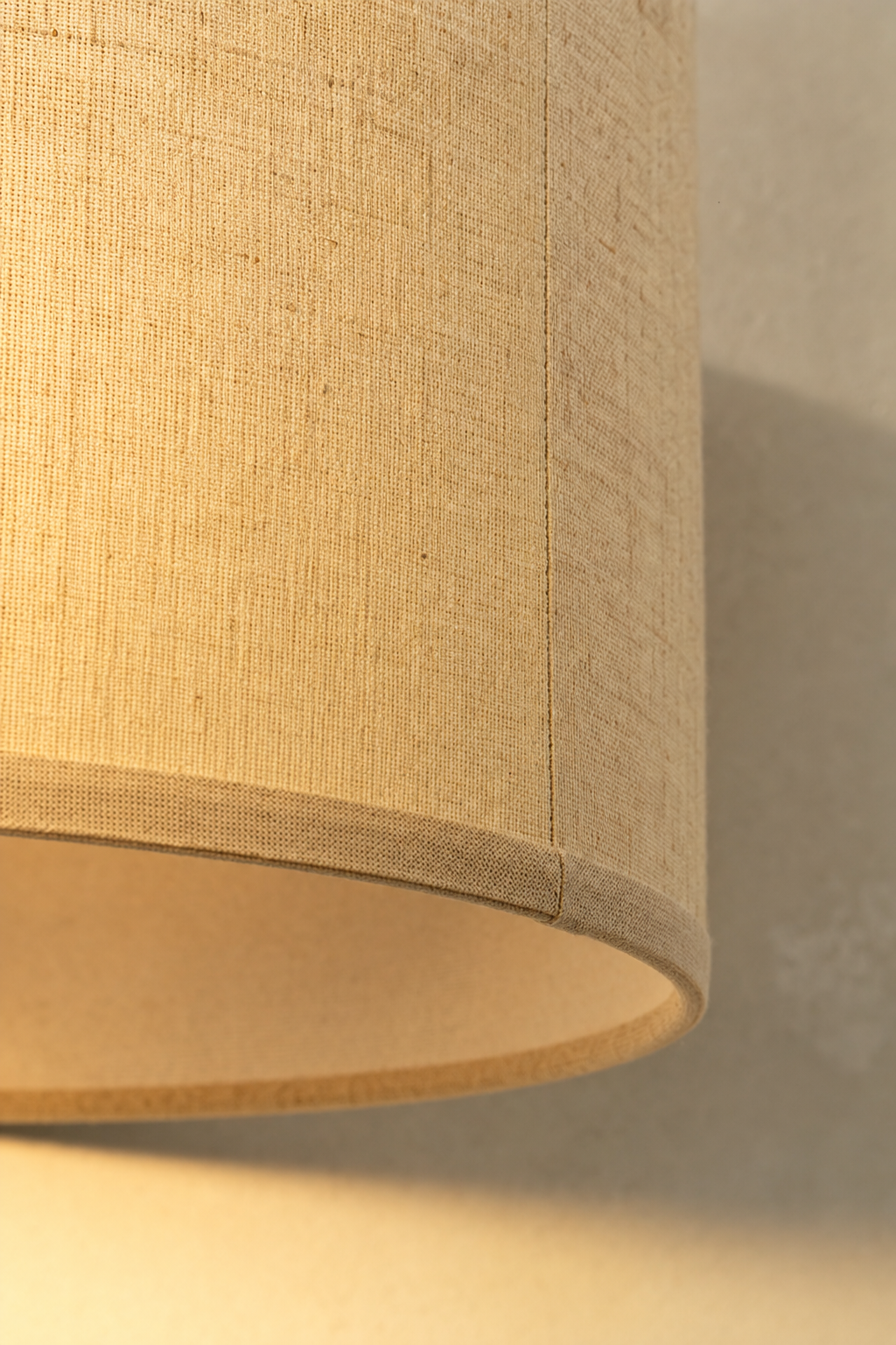 Abat-Jour Lampe sur Pied en Lin Design Beige – Nori Halo