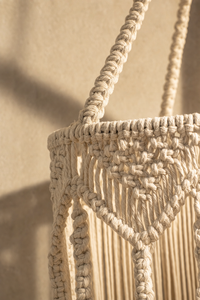 Abat-Jour Suspension en Macramé Bohème – Nova Sable