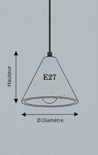 Abat-Jour Suspension en Travertin Design Nordique – Eira Éclat