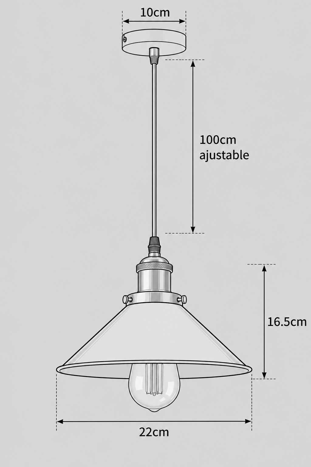Abat-Jour Suspension Industriel – Alya Muse