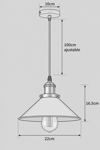 Abat-Jour Suspension Industriel – Alya Muse