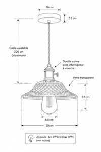 Abat-Jour Suspension Design Nordique – Elio Fulsa