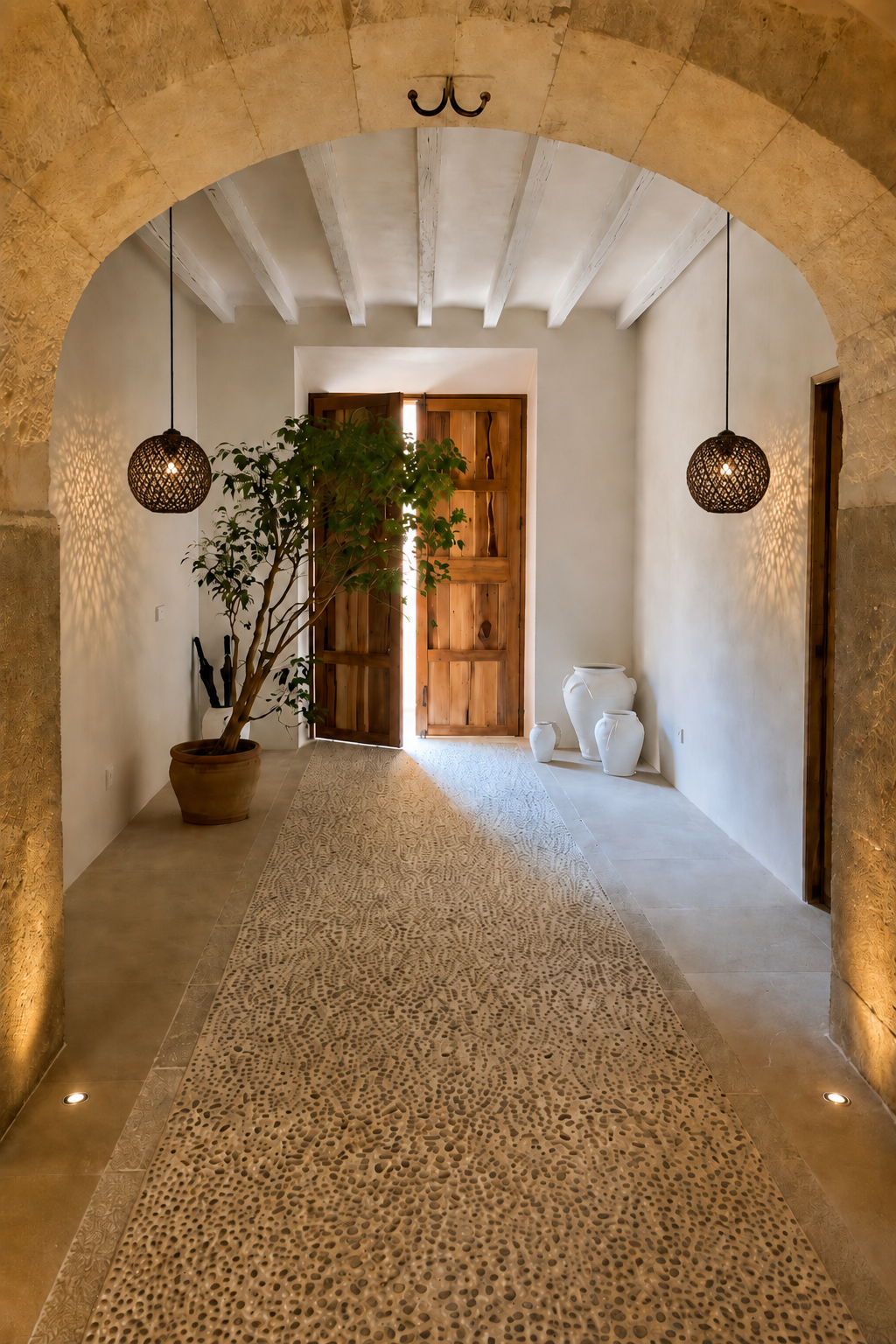Abat-Jour Suspension en Rotin Design – Neria Aube