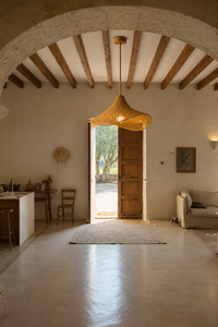 Abat-Jour Suspension en Rotin Design – Alba Sable
